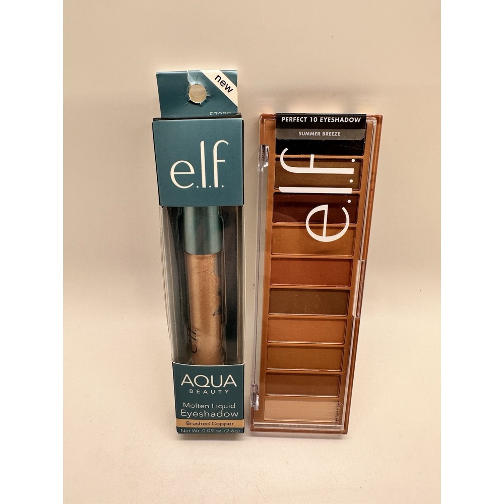 e.l.f. Aqua Beauty Molten Liquid Eyeshadow & Perfect 10 Eyeshadow Palette NEW!